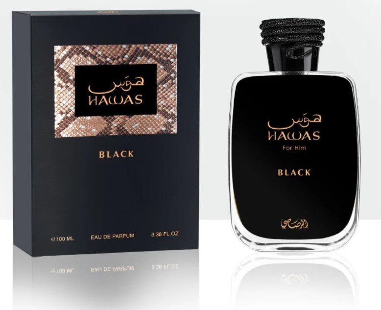 Rasasi Hawas Black Men's EDP Spray 3.3 Oz 