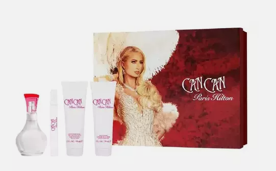 Paris Hilton Can Can Women's 4-Piece Gift Set | 3.4 oz EDP + 0.33 Edp, 3 oz Body Lotion, 3 oz Shower Gel