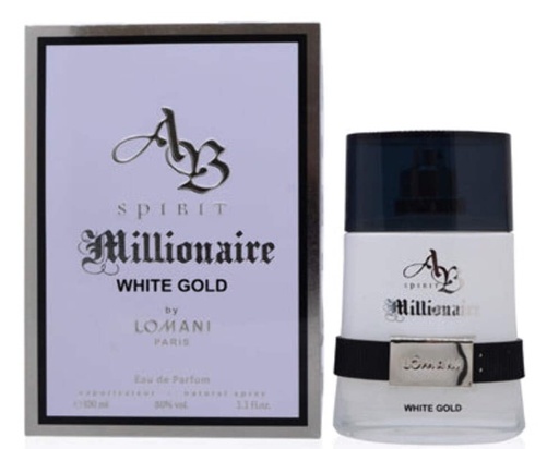 Lomani AB Spirit Millionaire White Gold Men's Edp 3.4 Oz