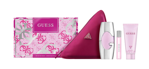 Guess Women's 4-Piece Gift Set | 2.5 oz EDP, 3.4 oz Body Lotion, Mini EDP, & Pouch