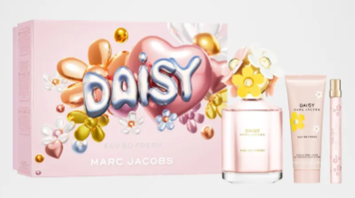 Marc Jacobs Eau So Fresh Edt 4.2 Oz+Edt 0.33 Oz +Body Lotion 2.5 Oz Set Women