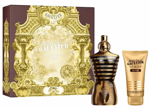Jean Paul Gaultier Le Male Elixir Men's Parfum Spray 4.2 Oz + Shower Gel 2.5 Oz Set